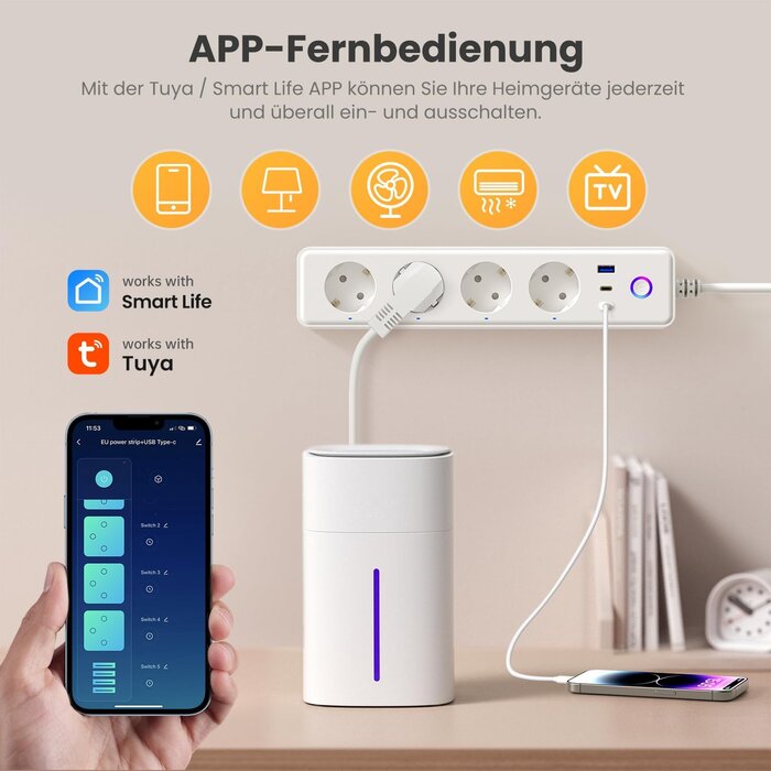 Multiprise intelligente WiFi 4 prises et 3 ports USB - 33% de remise
