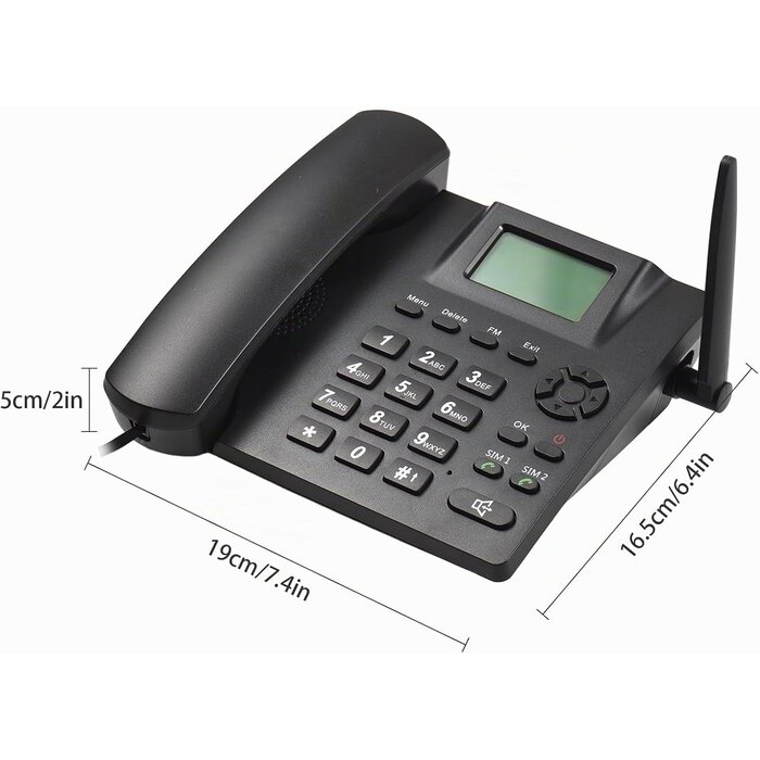 Téléphone fixe sans fil GSM Dual SIM - Antenne externe - 31% de remise