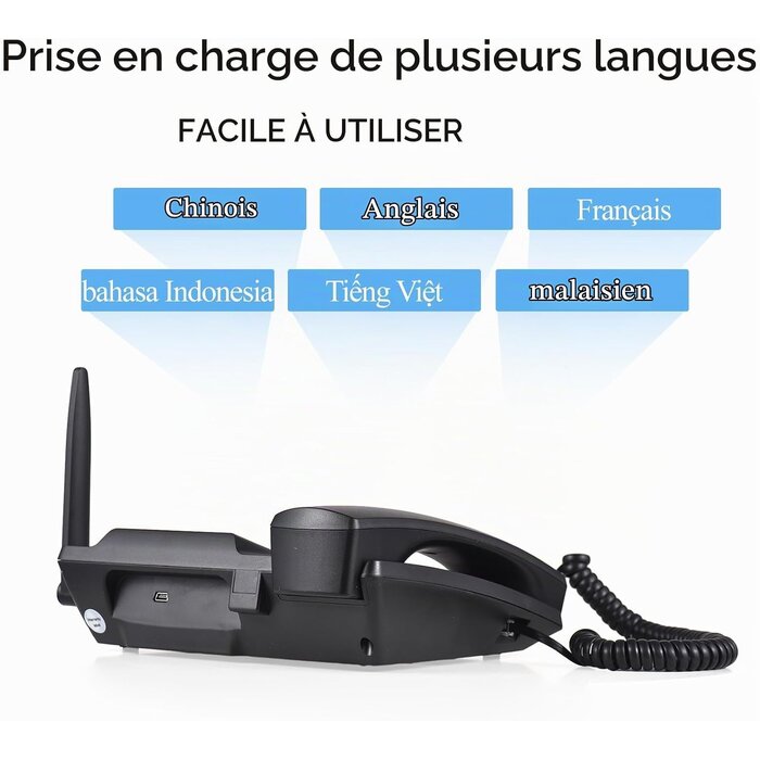 Téléphone fixe sans fil GSM Dual SIM - Antenne externe - 31% de remise