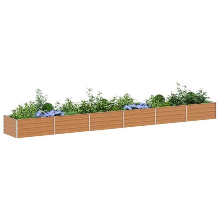 Bac à fleurs surélevé en acier galvanisé 600cm - 34% de remise