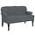 Banquette en velours gris foncé - 35% de remise