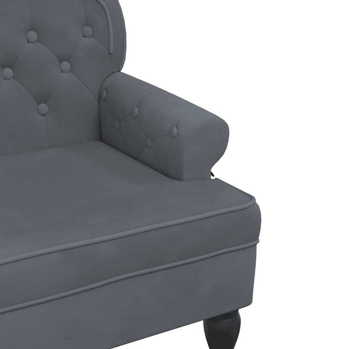 Banquette en velours gris foncé - 35% de remise