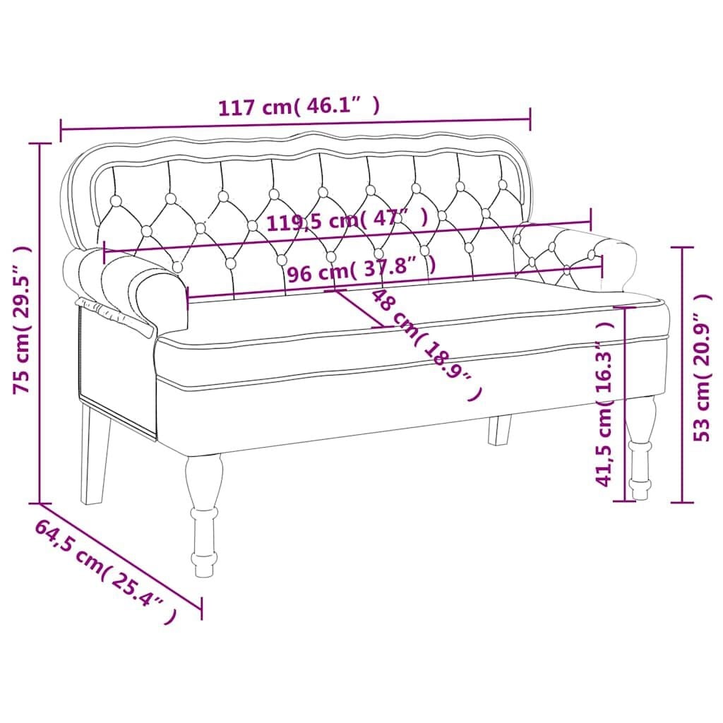Banquette en velours gris foncé - 35% de remise