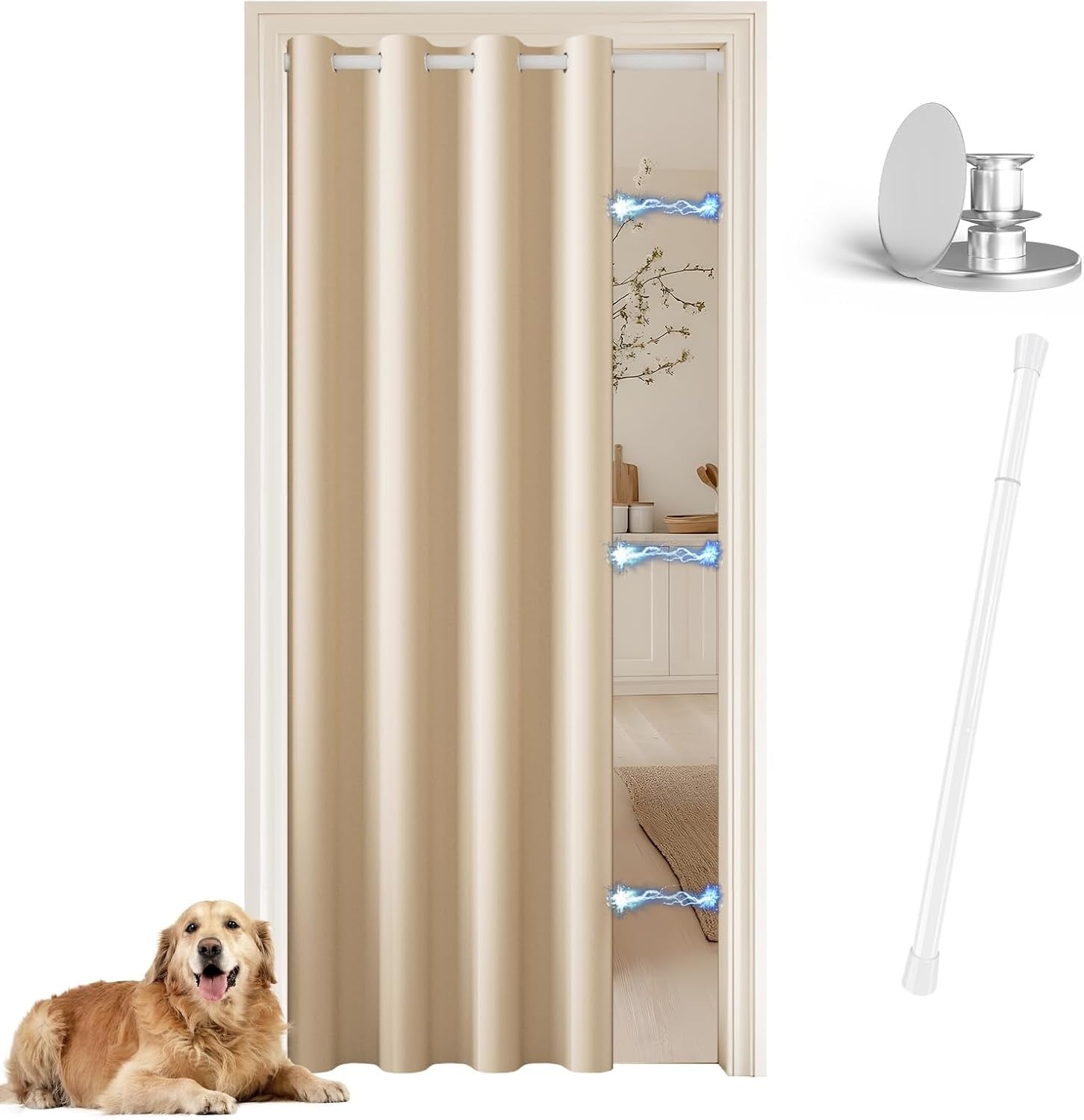 Rideau thermique occultant 132x195 cm blanc - 32% de remise