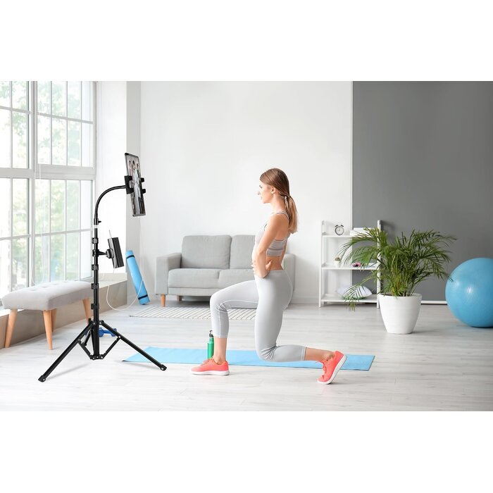 Trépied articulé 185 cm pour tablette et téléphone - 33% de remise