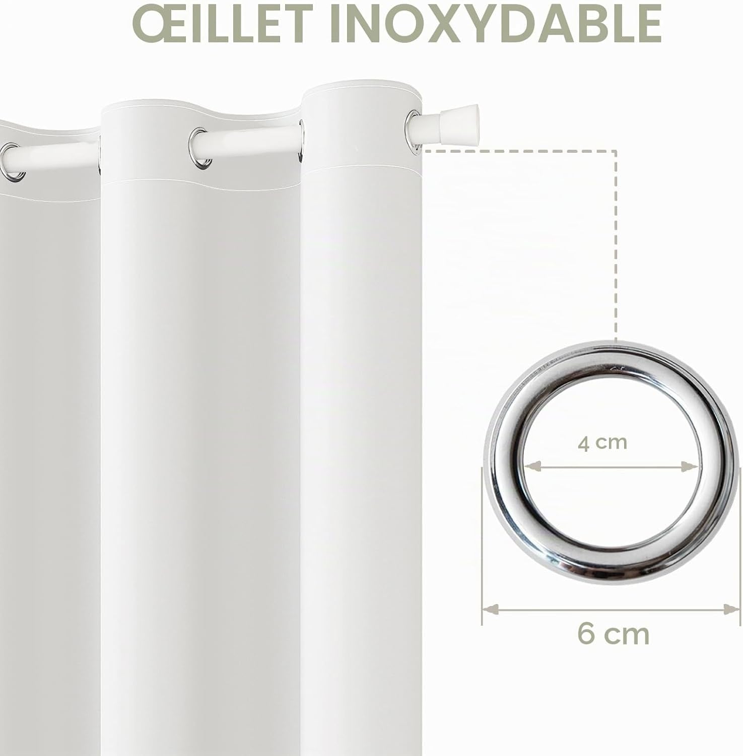 Rideau thermique magnétique 132x195 cm blanc - 32% de remise