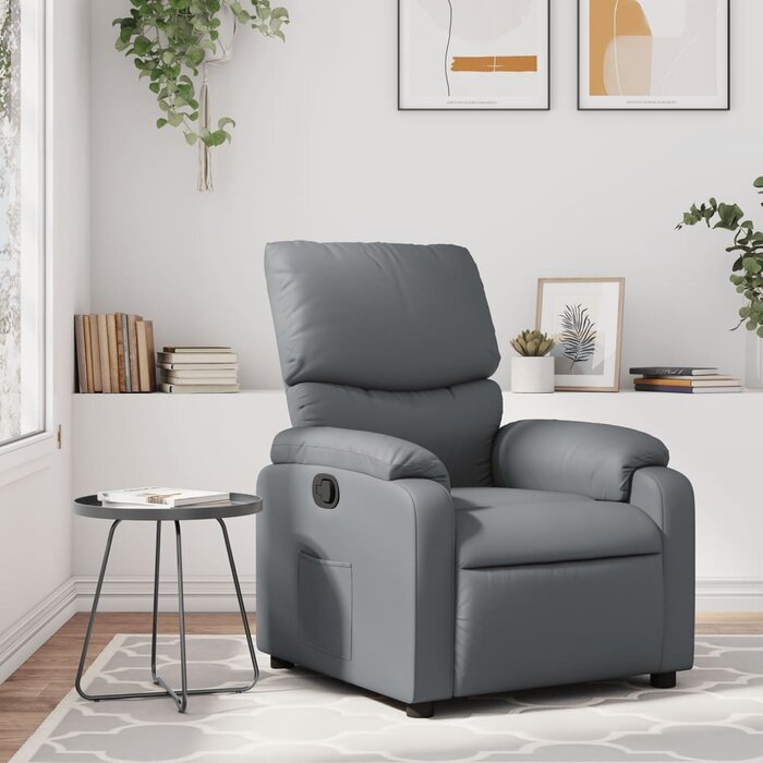 Fauteuil inclinable gris avec repose-pieds - 35% de remise