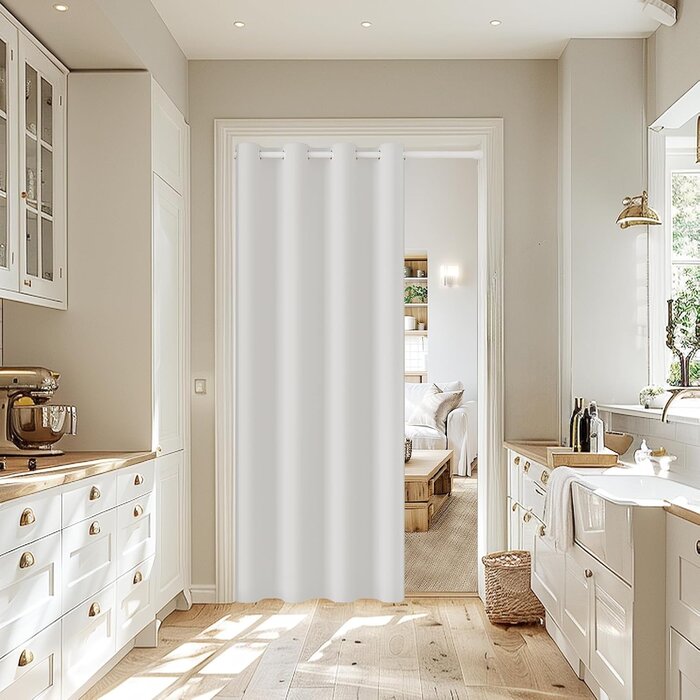Rideau thermique magnétique blanc 132x195 cm - 32% de remise