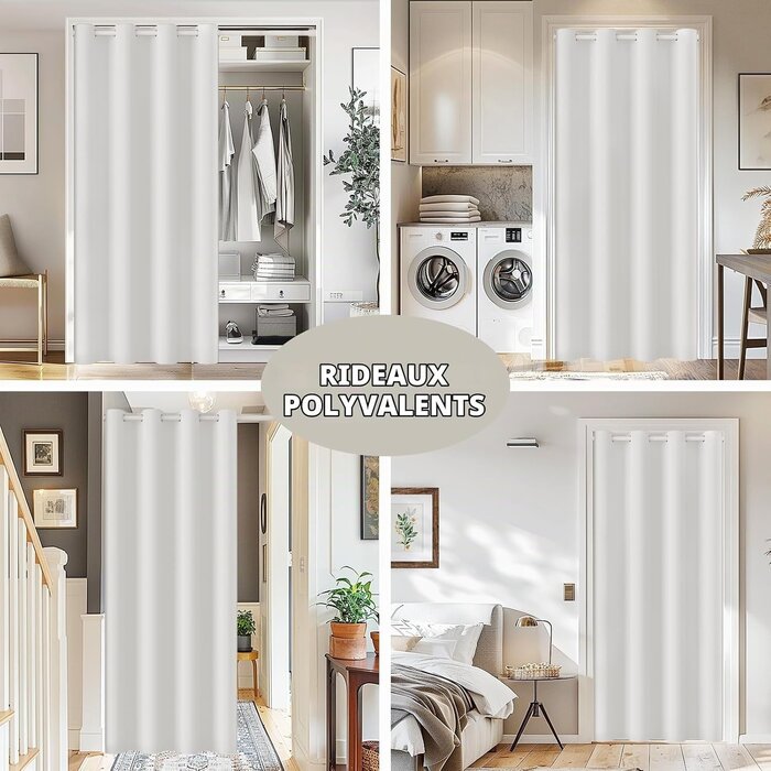 Rideau de porte thermique magnétique - 132x195 cm - 32% de remise