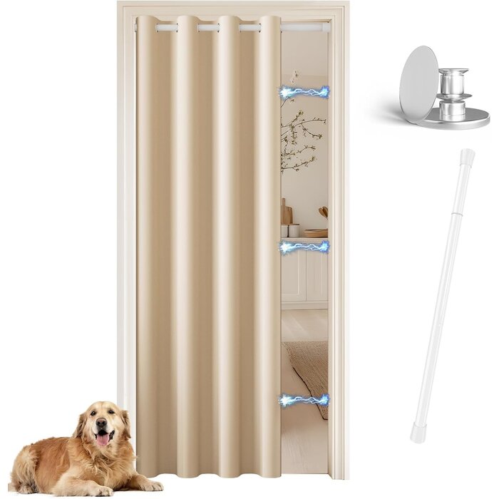 Rideau de porte thermique magnétique - 132x195 cm - 32% de remise