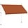 Store banne manuel rétractable 350 cm orange et marron - 35% de remise