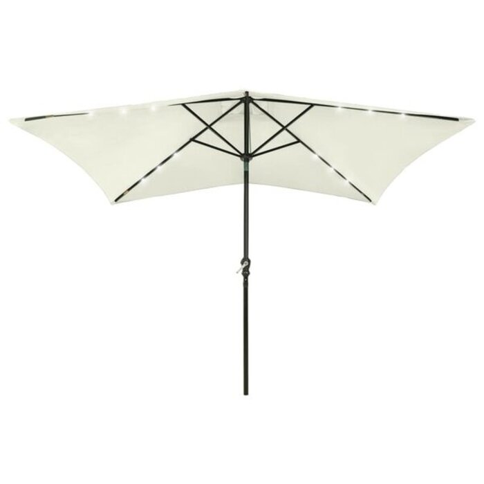Parasol rectangulaire LED 2x3m Sable - 33% de remise