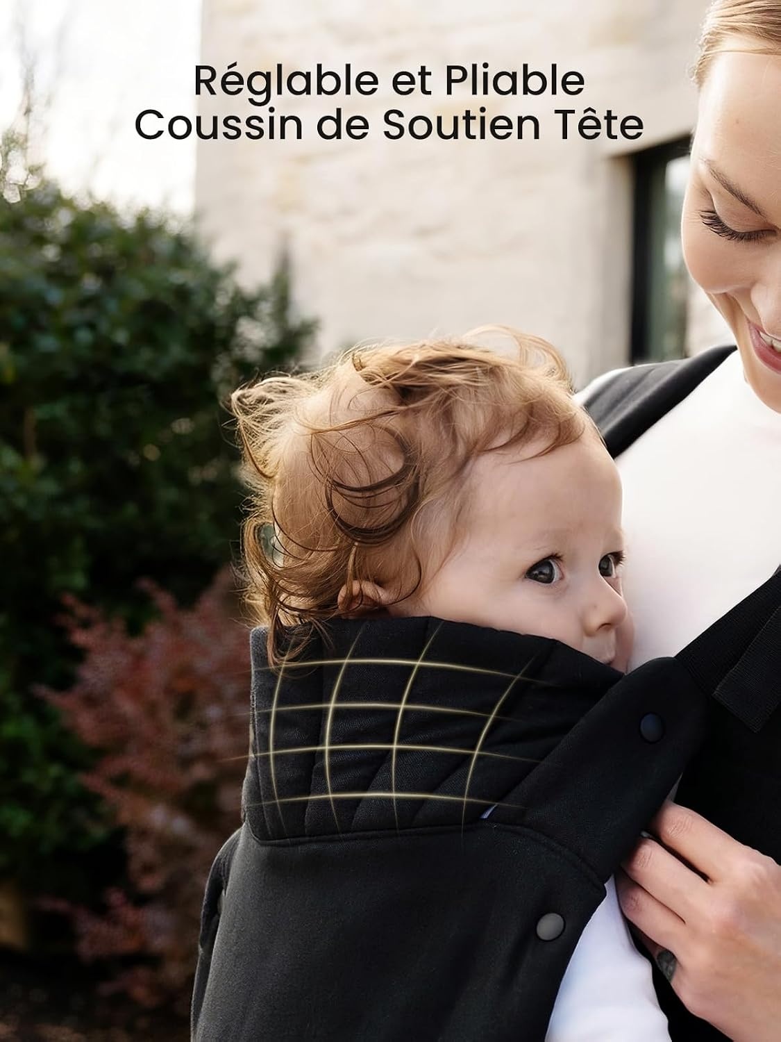 Porte-bébé physiologique ergonomique noir (3-18 kg) - 33% de remise