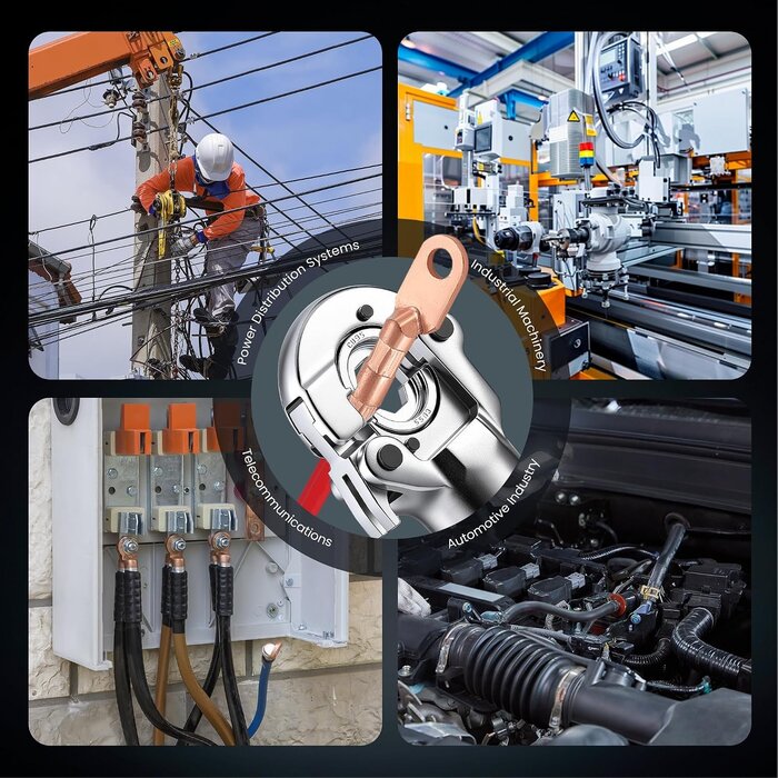 Pince à sertir hydraulique sans fil 60 kN - 12 matrices - 35% de remise
