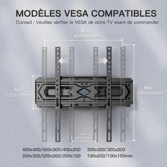 Support Mural TV Articulé 26-70 pouces - 32% de remise