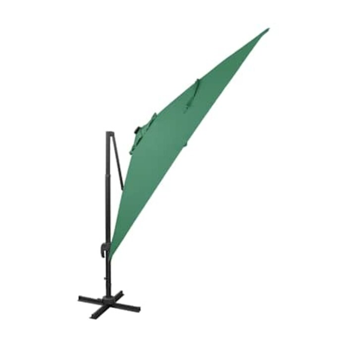 Parasol déporté LED 300 cm vert - 34% de remise