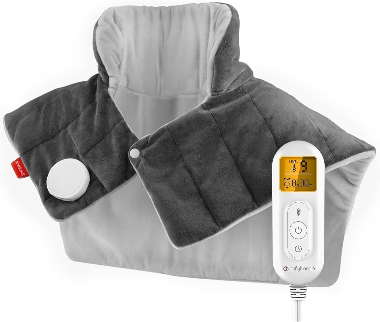 Coussin chauffant lesté cou et épaules - 33% de remise - 9 niveaux de chaleur
