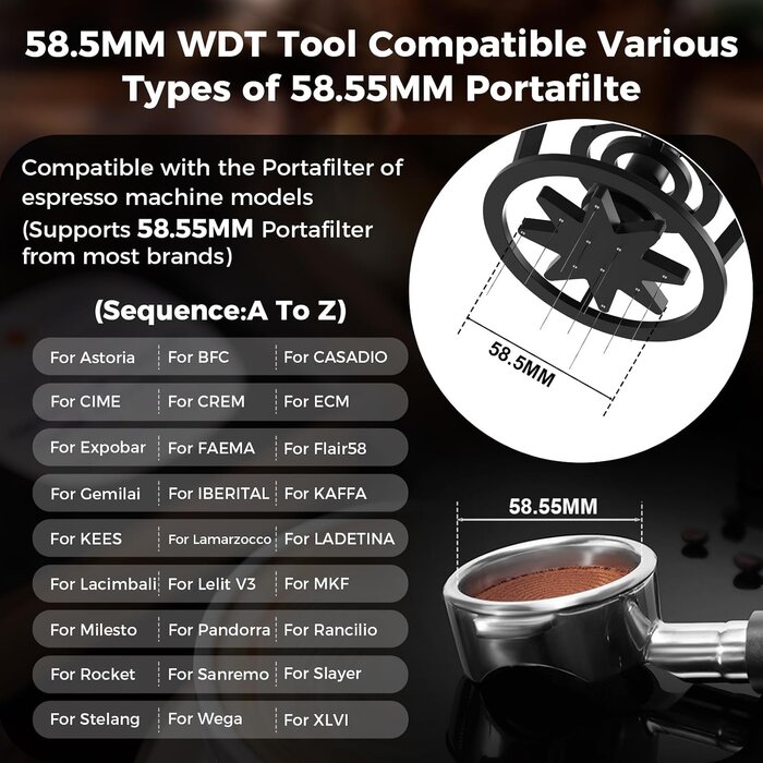 Distributeur WDT pour espresso 58 mm - 33% de remise