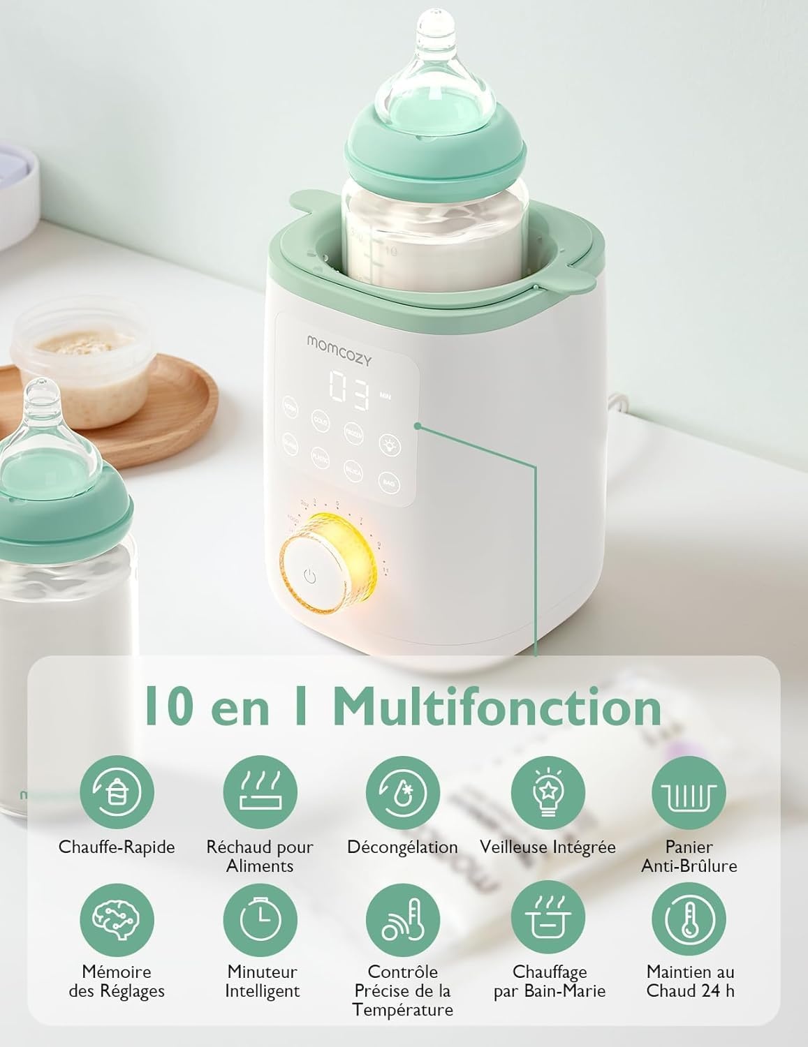 Chauffe-biberon 9-en-1 multifonction - 34% de remise