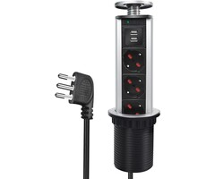 Bloc multiprise encastrable escamotable 3 prises italiennes - 53% de remise