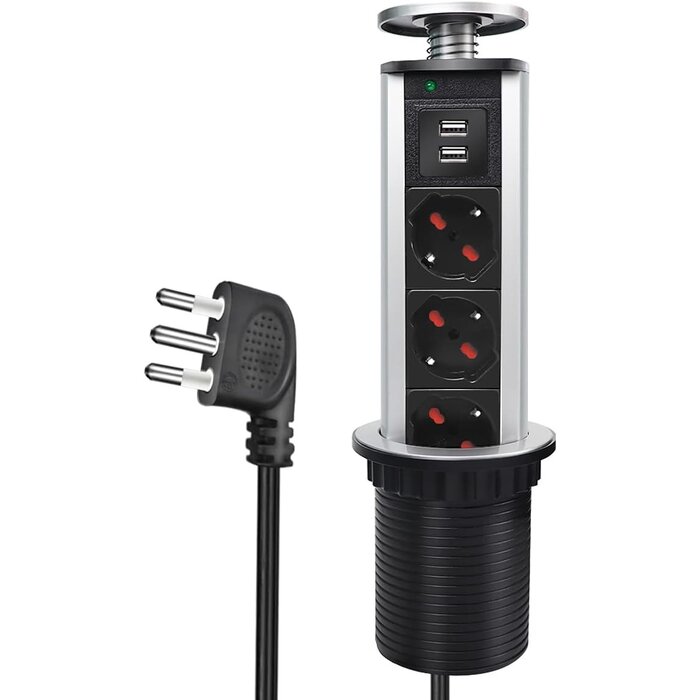 Bloc Multiprise Encastrable 3 Prises et 2 USB - 33% de remise
