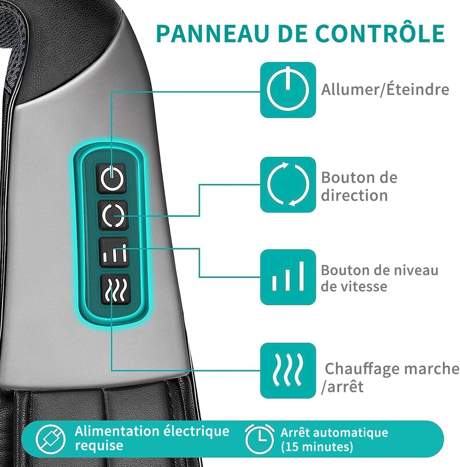 Appareil de massage Shiatsu chauffant - 33% de remise sur votre bien-être