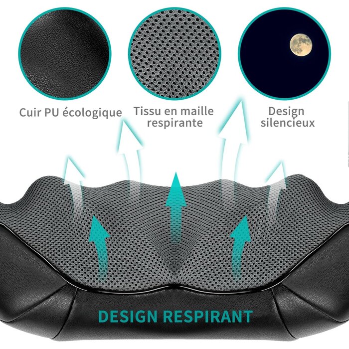 Appareil de massage Shiatsu chauffant - 33% de remise sur votre bien-être