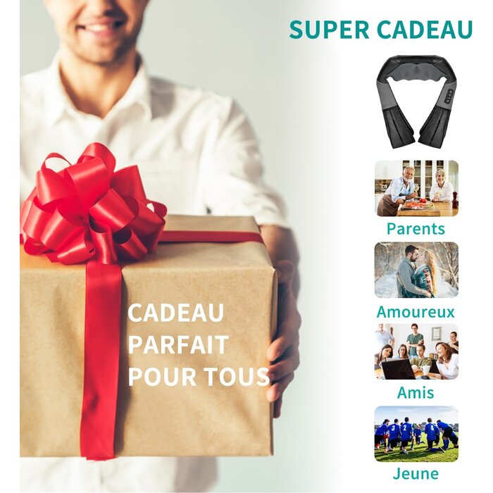 Appareil de massage Shiatsu chauffant - 33% de remise sur votre bien-être