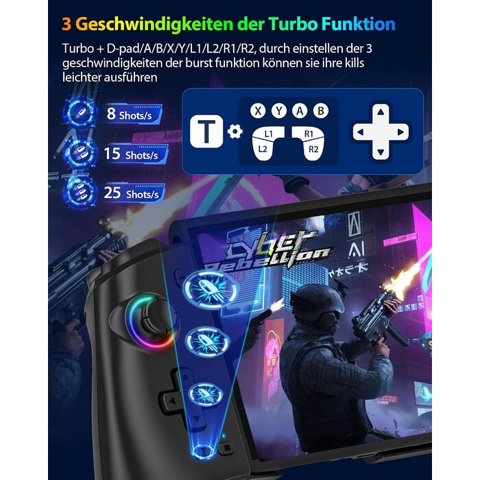 Manette sans fil RGB pour Switch, PC et Mobile - 32% de remise