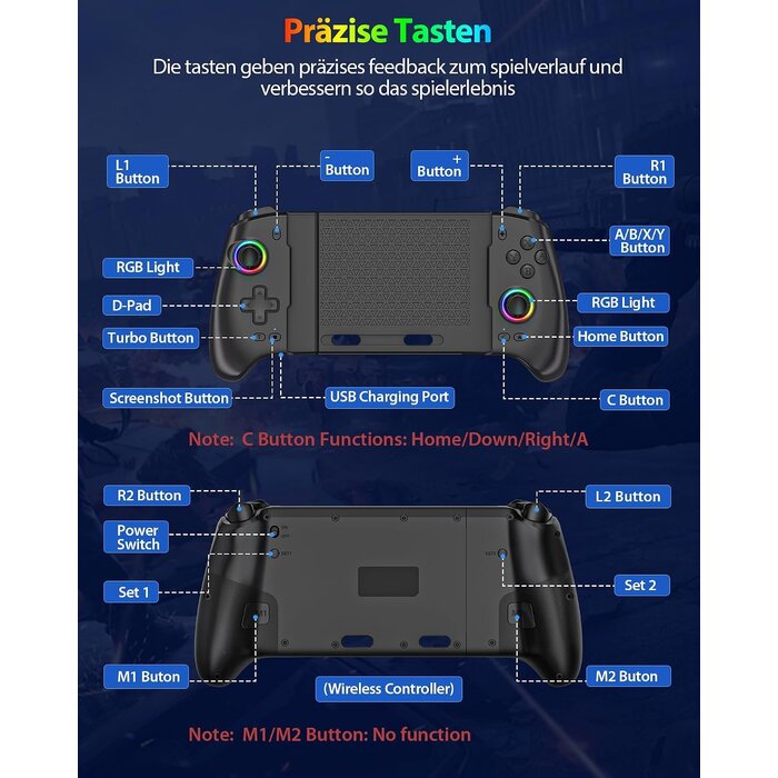 Manette sans fil RGB pour Switch, PC et Mobile - 32% de remise