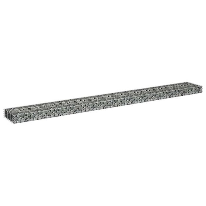 Jardinière en gabion surélevée 270x30x10 cm - 32% de remise