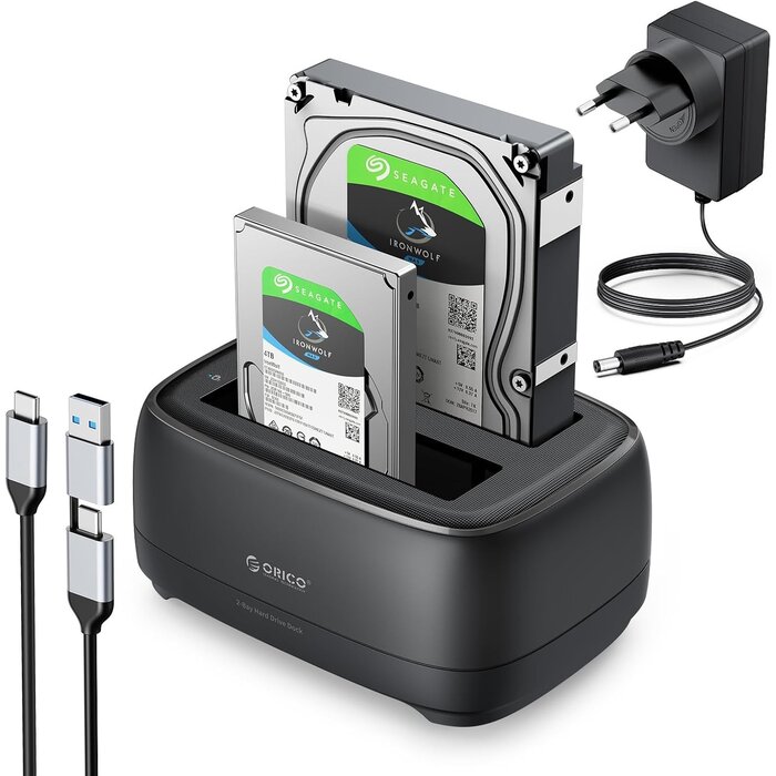 Station d'accueil double baie HDD/SSD 40 To - USB 3.2 - 32% de remise