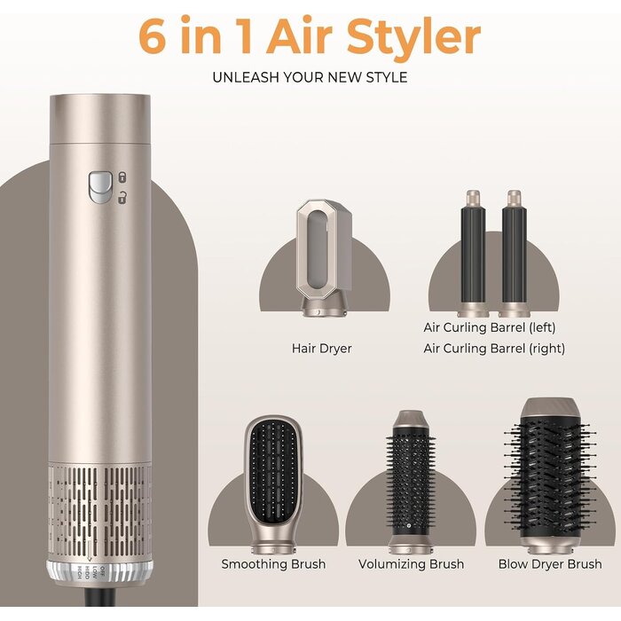 Styler 6-en-1 1000W - Brosse soufflante multifonction - 33% de remise