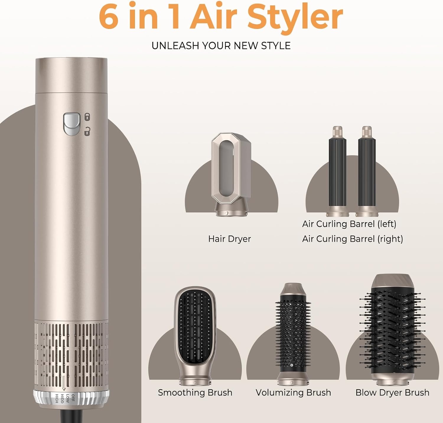 Styler 6-en-1 1000W - Brosse soufflante multifonction - 33% de remise