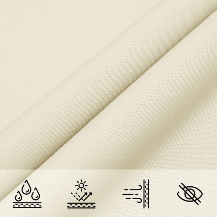 Voile d'ombrage rectangulaire 4x7m crème - 34% de remise
