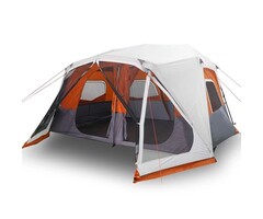Vidaxl Tente familiale 10 personnes avec LED - Gris/Orange - 57% de remise