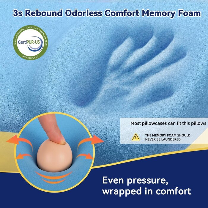 Oreiller orthopédique mémoire de forme avec gel rafraîchissant - 31% de remise