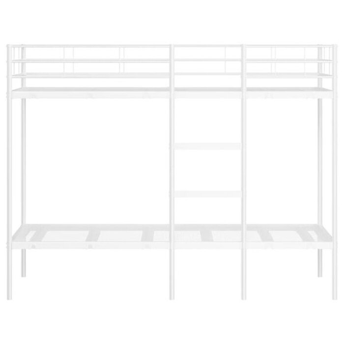 Lit superposé en acier blanc 75x190 cm - 35% de remise