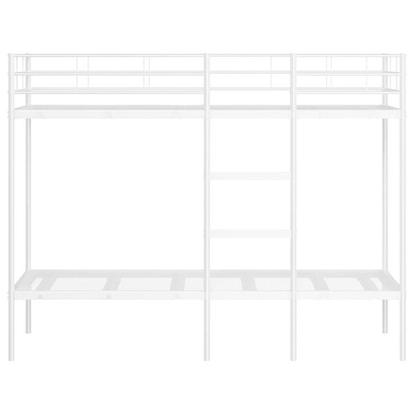 Lit superposé en acier blanc 75x190 cm - 35% de remise