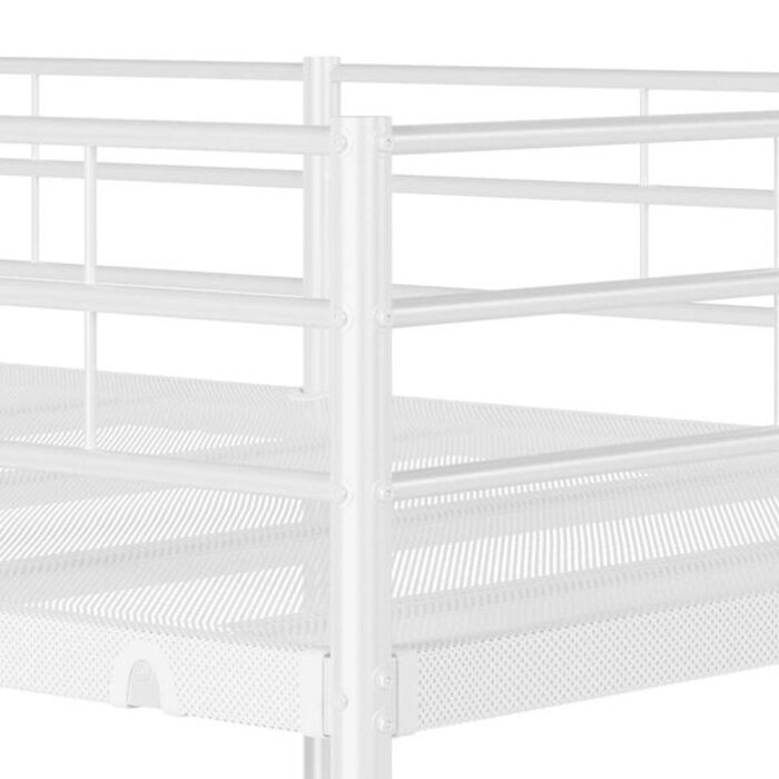 Lit superposé en acier blanc 75x190 cm - 35% de remise
