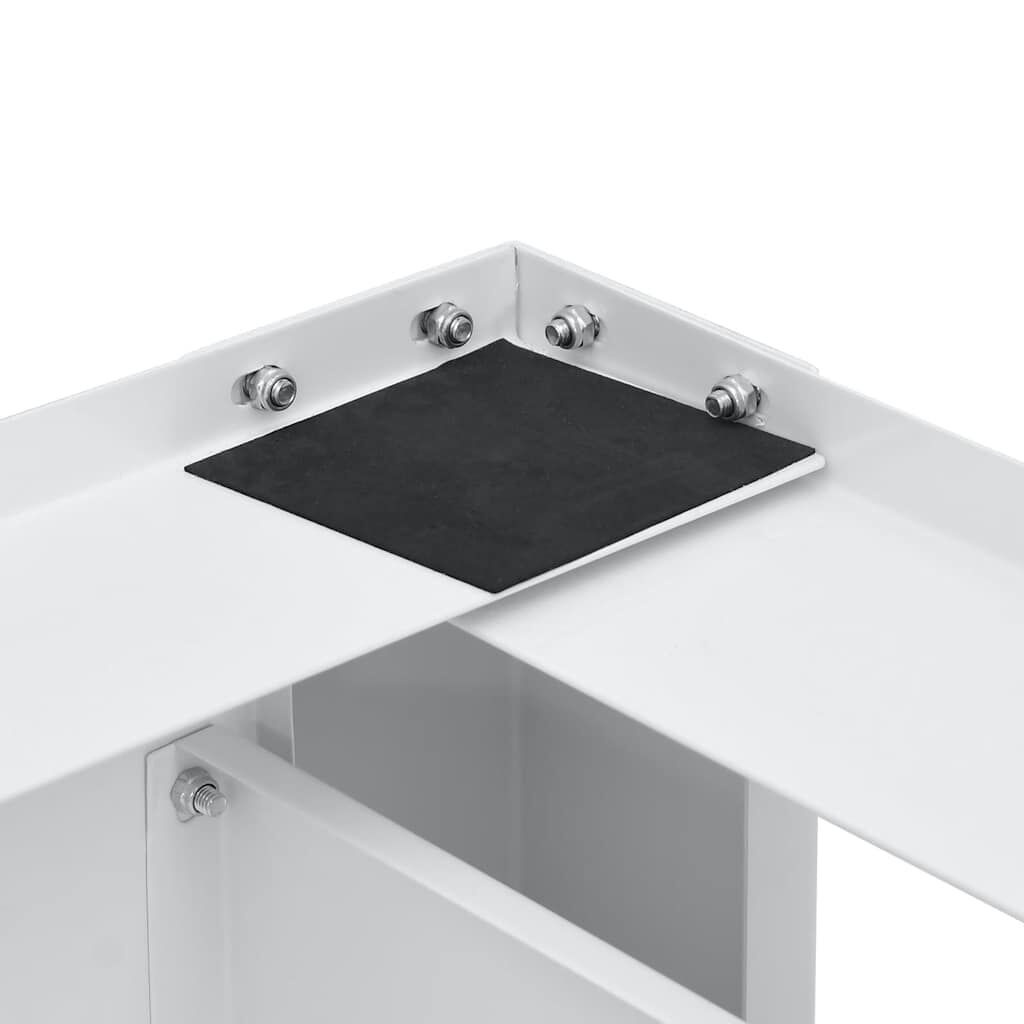 Socle pour lave-linge avec tiroirs - Acier blanc - 35% de remise