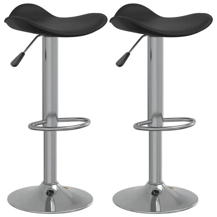 Lot de 2 tabourets de bar réglables, noir - 34% de remise