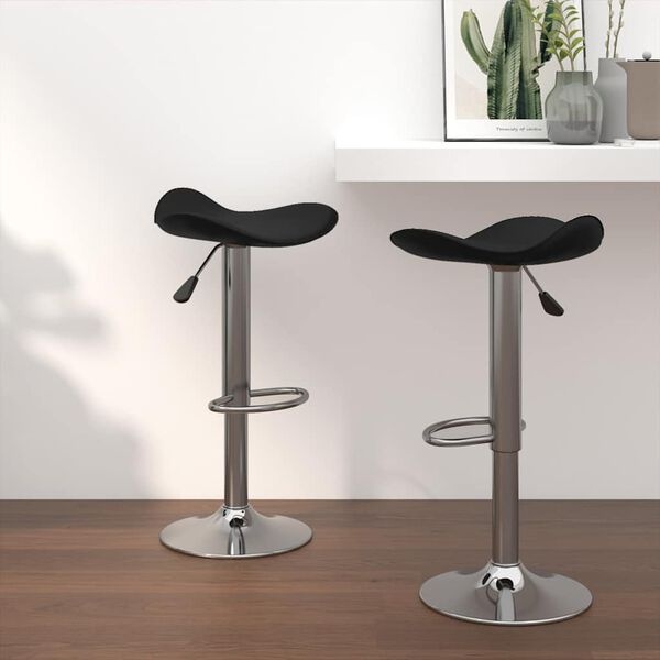 Lot de 2 tabourets de bar réglables, noir - 34% de remise