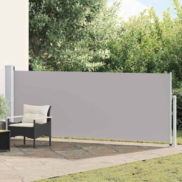 Brise-vue rétractable jardin 140x514 cm Gris - 34% de remise