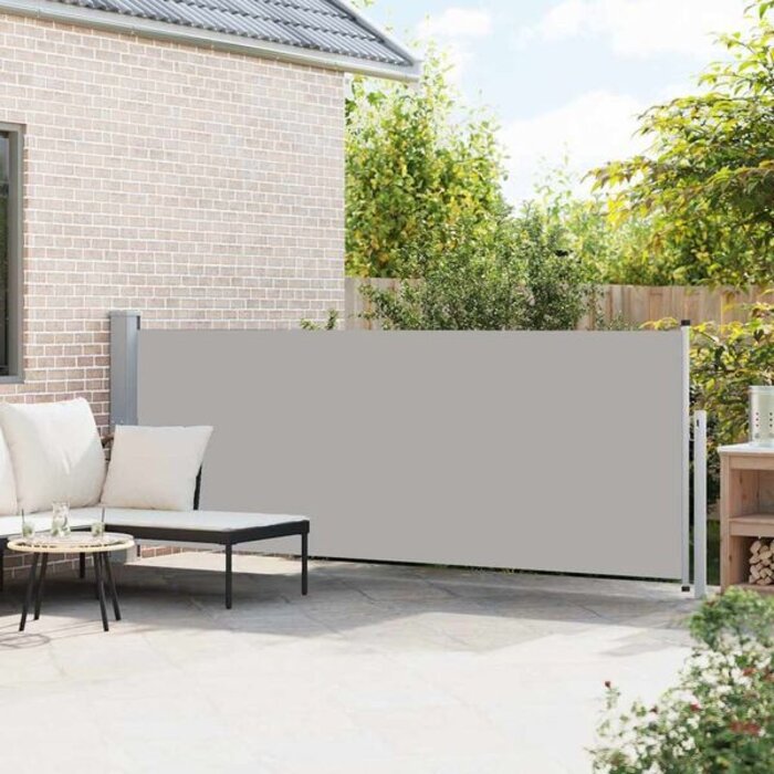 Brise-vue rétractable jardin 140x514 cm Gris - 34% de remise