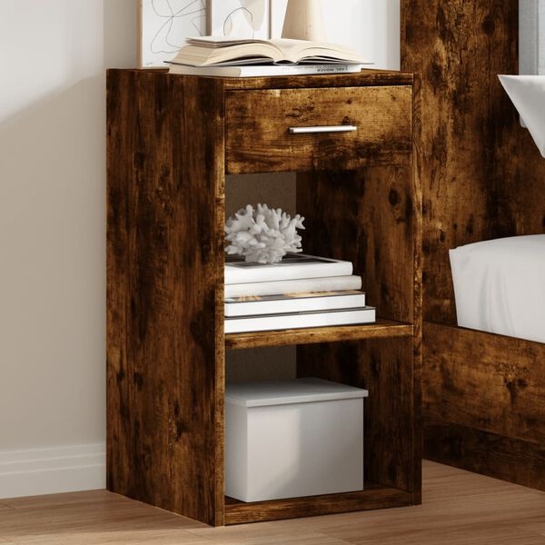 Lot de 2 tables de chevet chêne fumé - 34% de remise