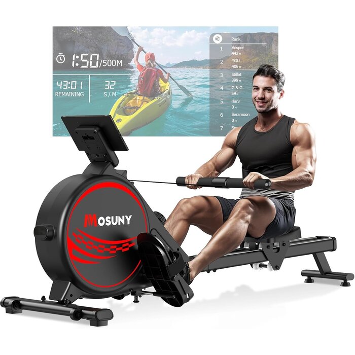 Rameur magnétique pliable - 16 niveaux - Capacité 160 kg - 30% de remise