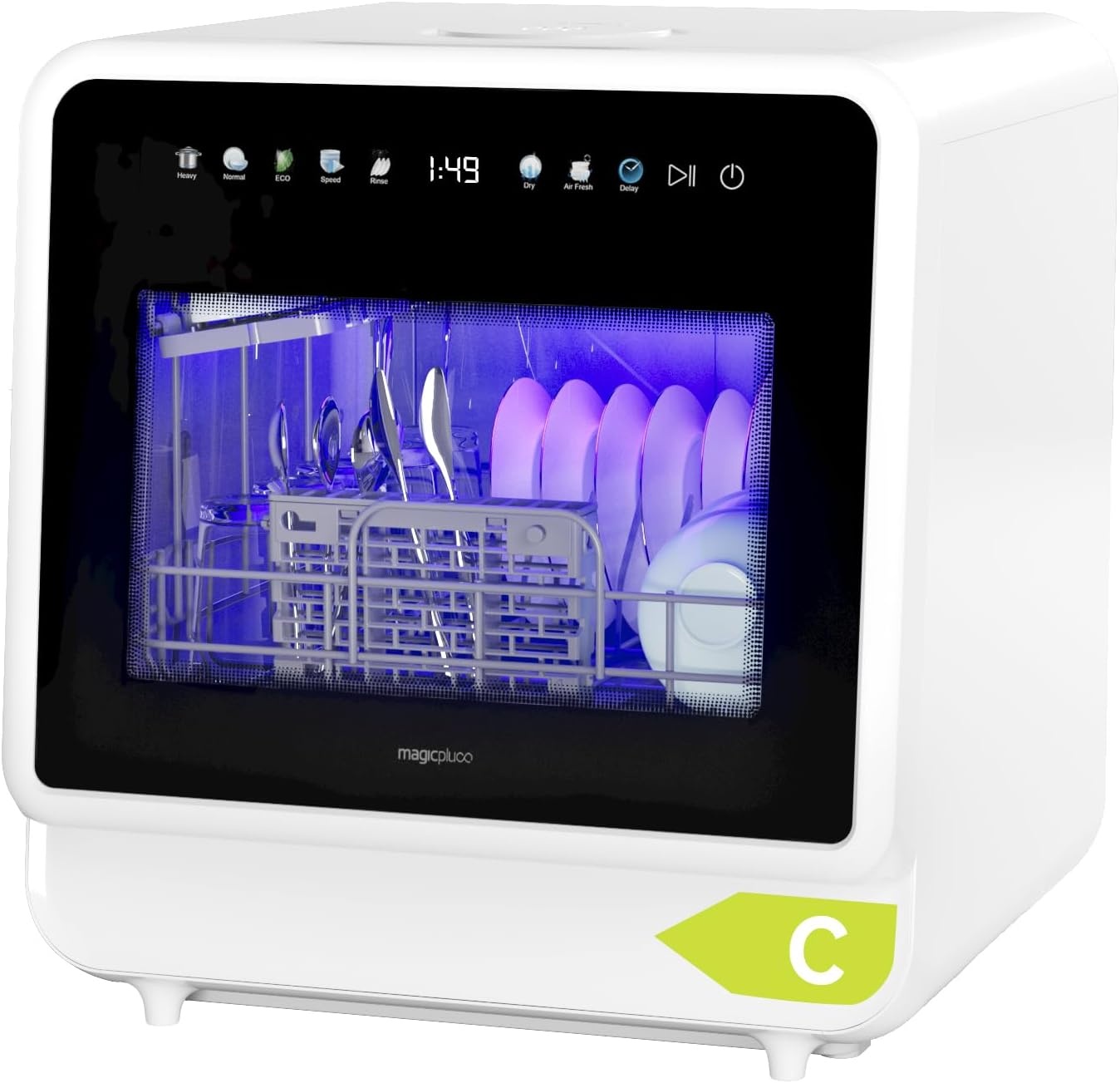Mini lave-vaisselle 5 couverts, 8 programmes, écran tactile - 35% de remise