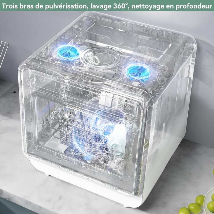 Mini lave-vaisselle 5 couverts, 8 programmes, écran tactile - 35% de remise