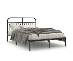 Vidaxl Cadre de lit métal noir 135x190 cm - 52% de remise